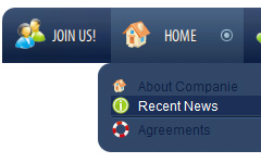 Menu Submenu Html Onmouseover Multi Level light blue vertical menus