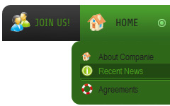 Scroll Menu Javascript horizontal menu blue