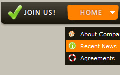 Float Menu Css javascript two column submenu tutorial
